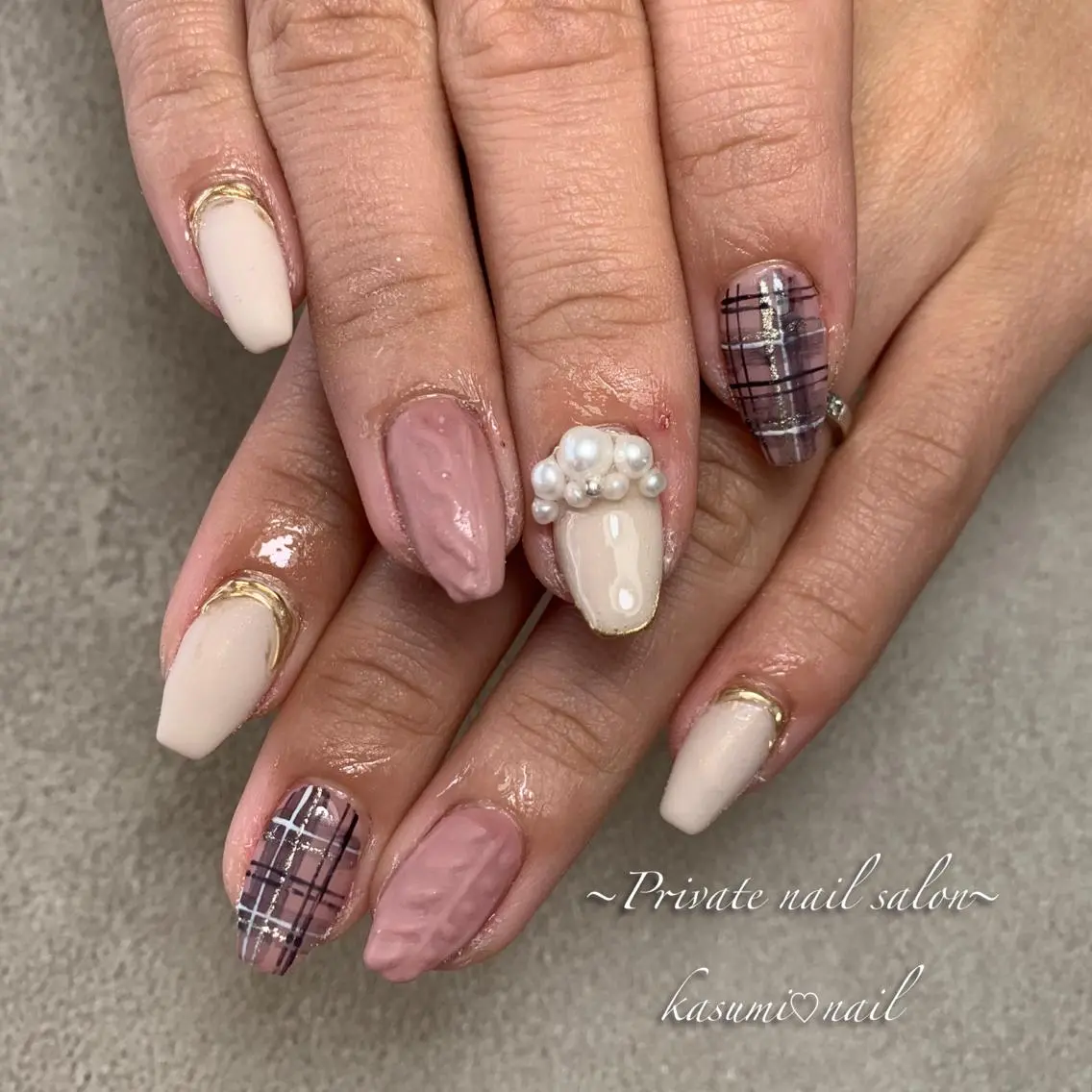 ネイル マグネットネイル ミラーネイル ニュアンスネイル KASUMI♡ Nailのネイルデザイン