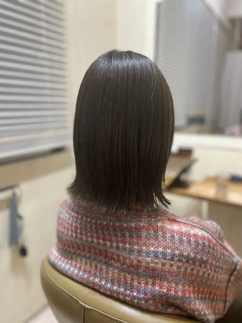 ミディアム ヘアカラー 茅野 あゆ美のヘアスタイル
