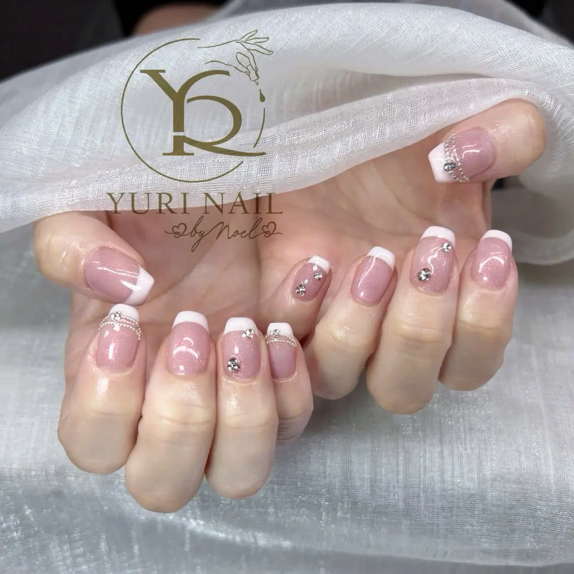 ネイル チークネイル フットネイル フレンチネイル グラデーション キラキラネイル ハンドネイル フットネイル ハンドケア YURI Nail Funabashiのネイルデザイン