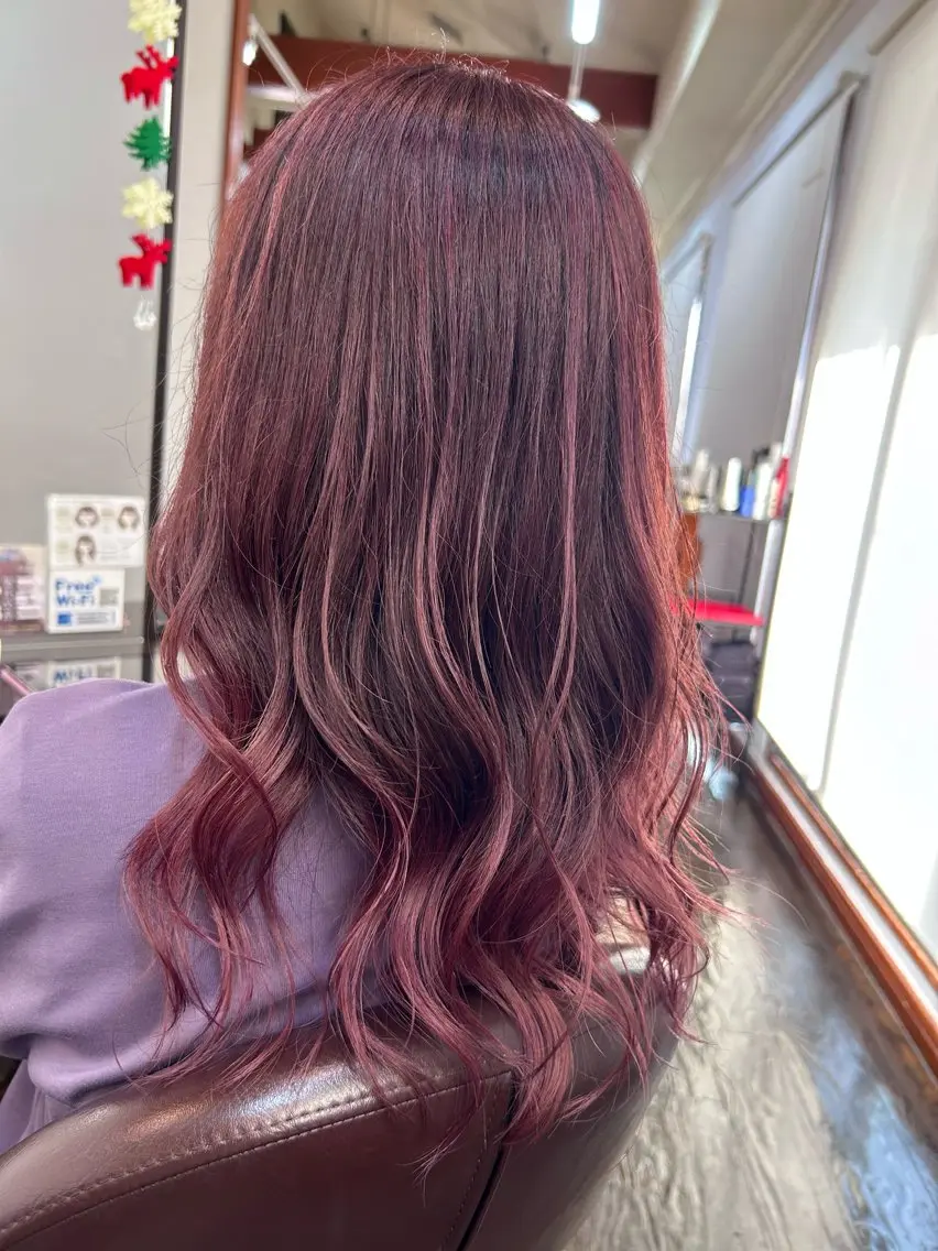 カラー ラベンダーカラー ピンクカラー ピンクラベンダー 坂本 瑞季 🤍 髪質改善のヘアスタイル