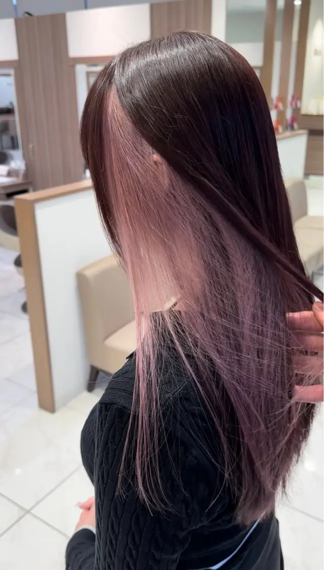 ロング カラー ブリーチ🎨デザイン カラー/れいじ🩶のヘアスタイル