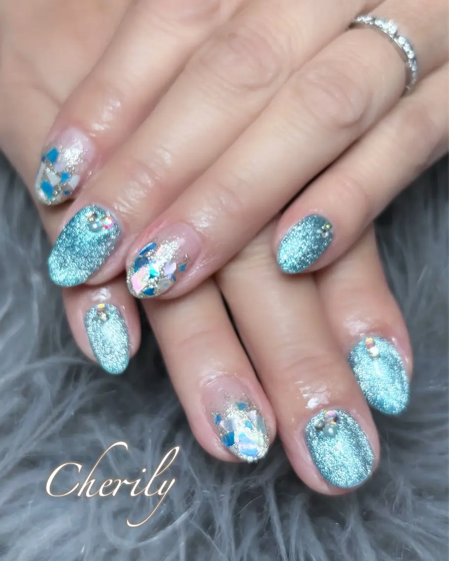 ネイル アートネイル マグネットネイル CHERILY SAKURAのネイルデザイン