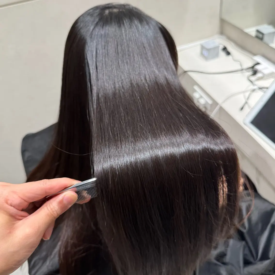 ロング ヘアアレンジ 縮毛矯正 美髪矯正/縮毛矯正 ブリーチ矯正のヘアスタイル