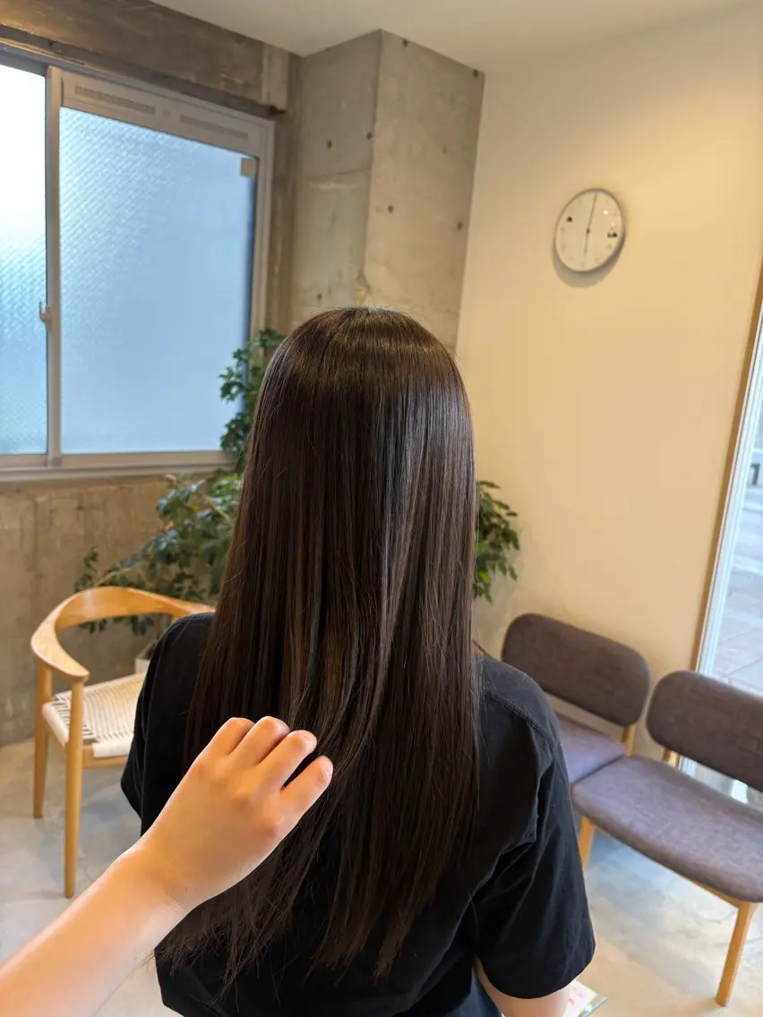 ロング ヘアカラー さくらこ/オリーブ カラー/カラーモデルのヘアスタイル