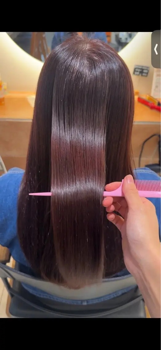 ロング 縮毛矯正 【カラーモデル】檜佐 叶実のヘアスタイル