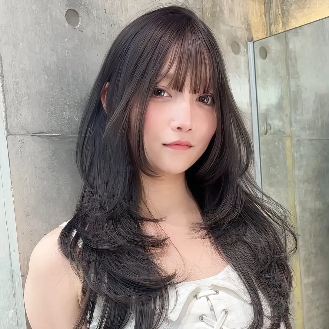 セミロング カラー ブリーチ 透明感カラー レイヤーカット カット ヘアカラー トリートメント 🎀𝑆𝐴𝑅𝐴 /レイヤーカット🎀のヘアスタイル