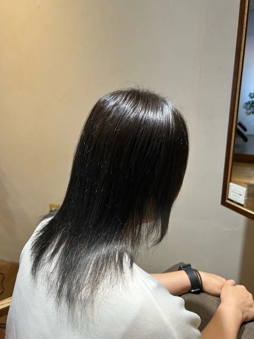 ミディアム カラー アッシュ 池田 洸斗のヘアスタイル