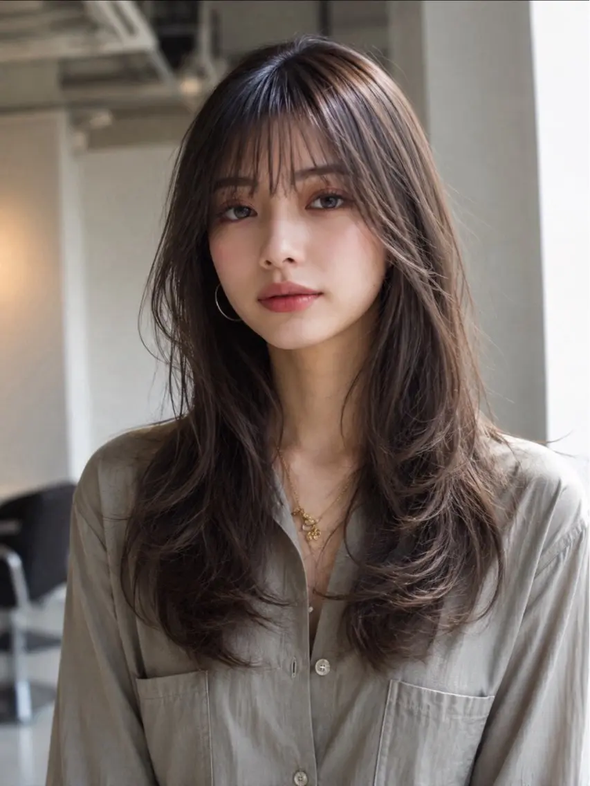 ロング カラー ヘアカラー 韓国×艶ハイトーンが かわいい✨️リオ🍒のヘアスタイル