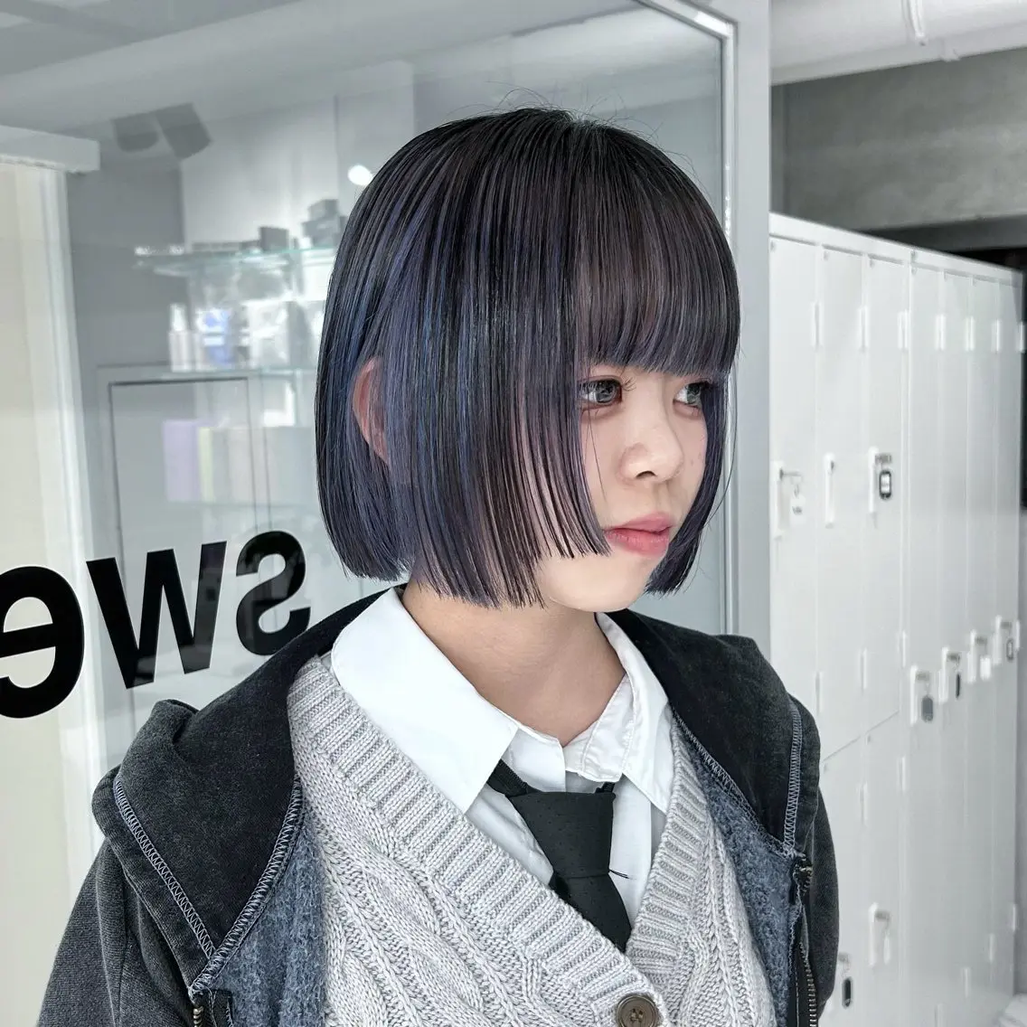 ショート カラー ブリーチ ハイトーンカラー ボブ 似合わせカット トリートメント shizuna/平尾 /カラー/髪質改善のヘアスタイル
