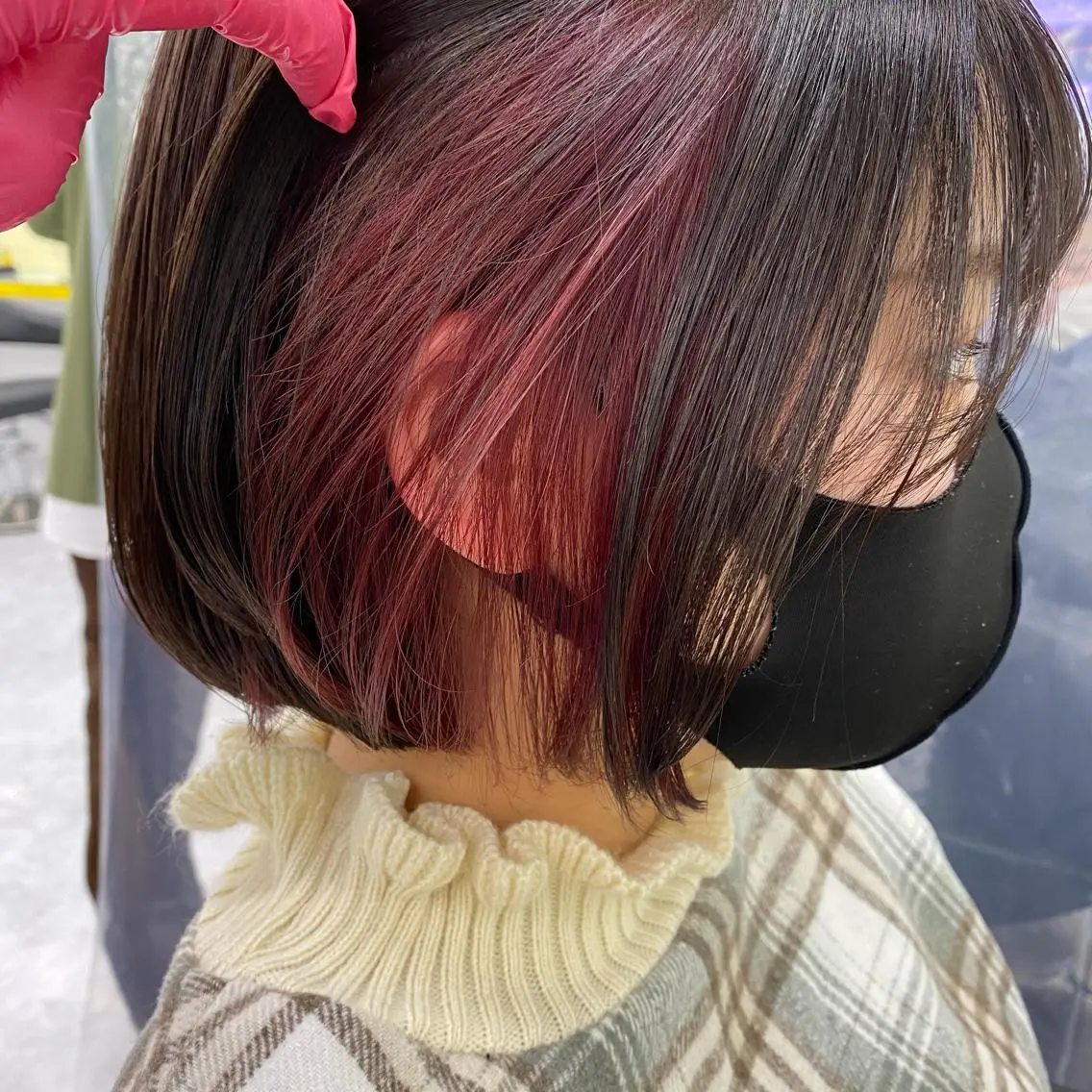 セミロング カラー ヘアアレンジ ヘアカラー トリートメント mai🍑暖色カラー /レイヤー💖のヘアスタイル
