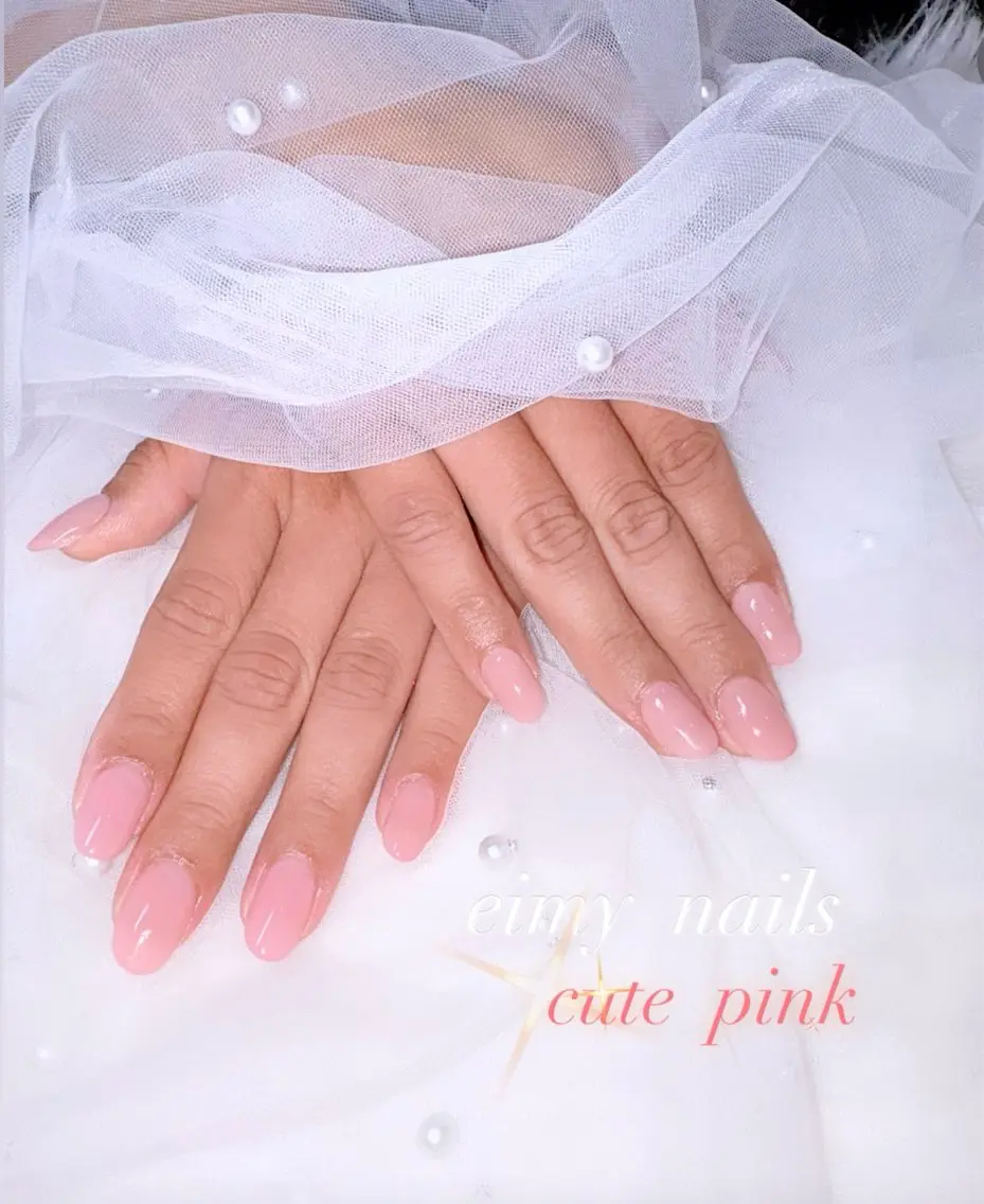 ネイル ワンカラーネイル ピンク ハンドネイル eimy nails♡のネイルデザイン