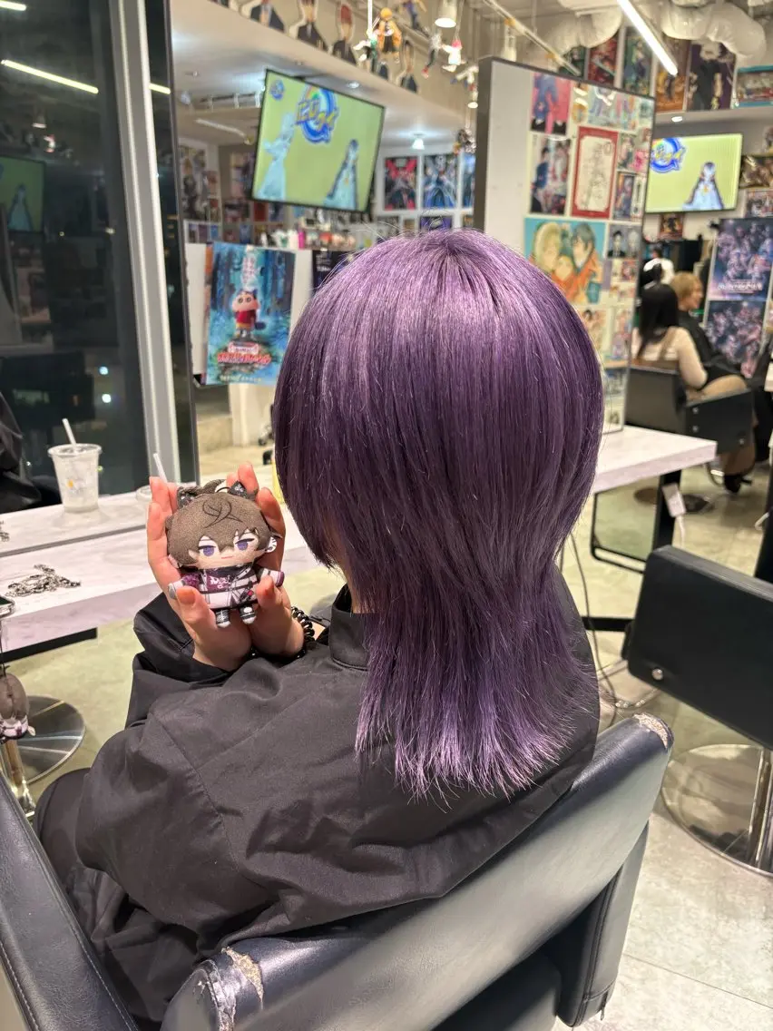 ミディアム カラー ヘアカラー オタク🍒美容師 モロホシのヘアスタイル