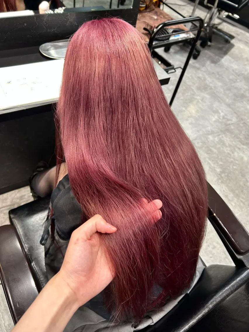 ロング カラー ヘアカラー トリートメント 💎透明感カラー💎 bAteAu あまねのヘアスタイル