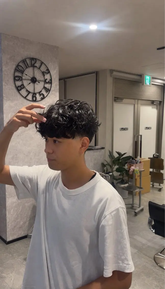 パーマ メンズ カット パーマ トリートメント サッカー美容師/ メンズ/haruのヘアスタイル