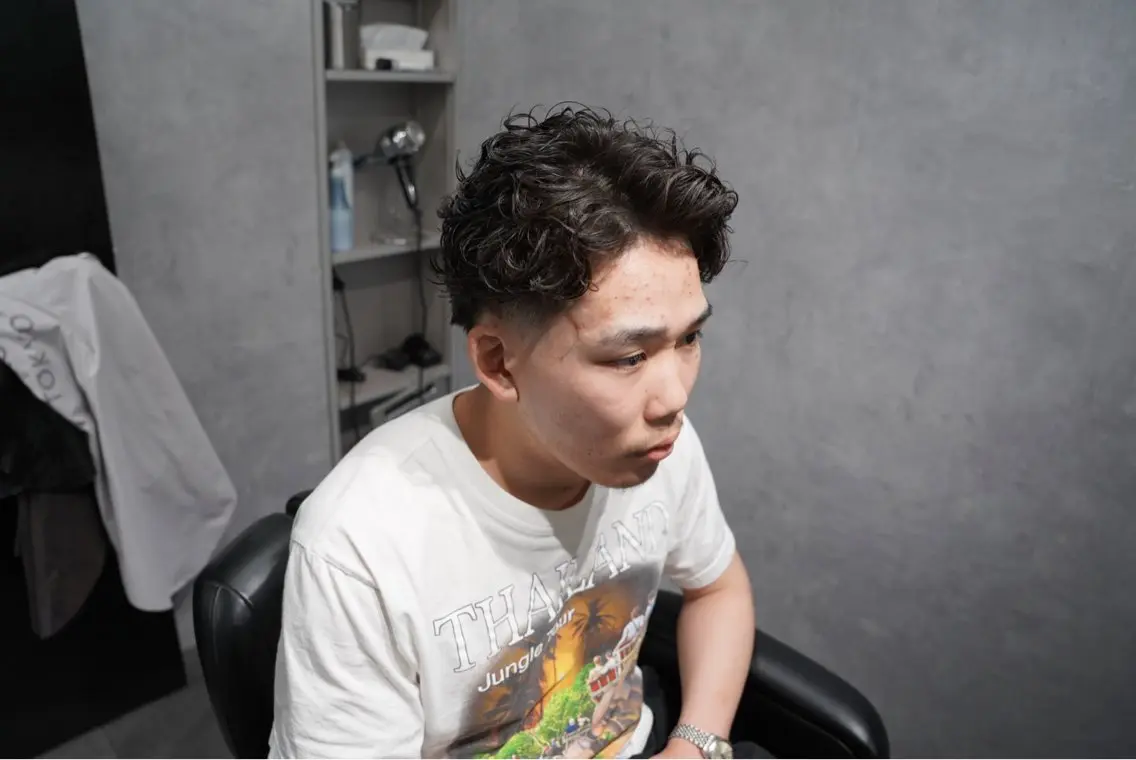 ショート パーマ メンズ カット 新宿No.1パーマ師 💈コウヨウ💈のヘアスタイル