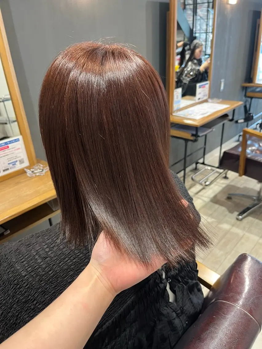 ミディアム 縮毛矯正 ヘアカラー 🫧鈴木ちゃん🫧 似合わせ✖️個性のヘアスタイル