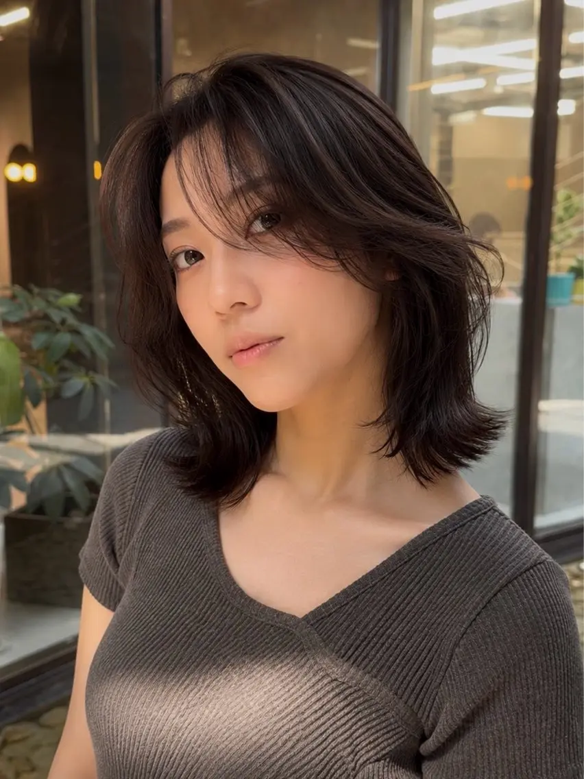 ミディアム 【レイヤーカット】 関根【コテ巻パーマ】のヘアスタイル