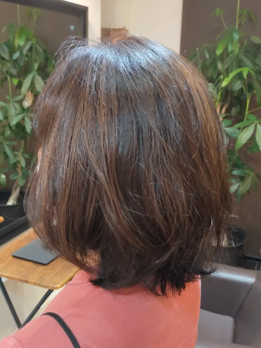 ミディアム カラー ブリーチ ハイライトカラー ハイライト カット ヘッドスパ ASAKO ✴︎アメリシュシュのヘアスタイル