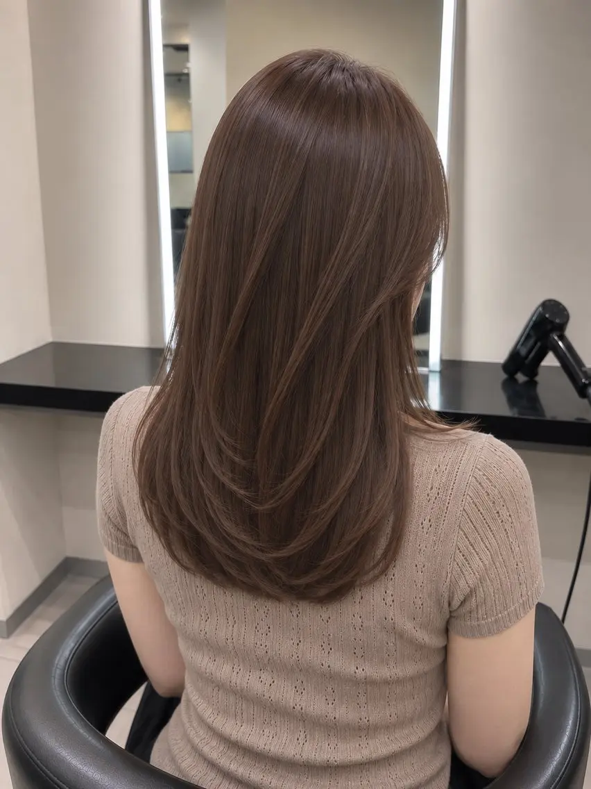 ミディアム カラー ブラウンカラー トリートメント 🌈ウルトワ水素 髪質改善naru🌈のヘアスタイル
