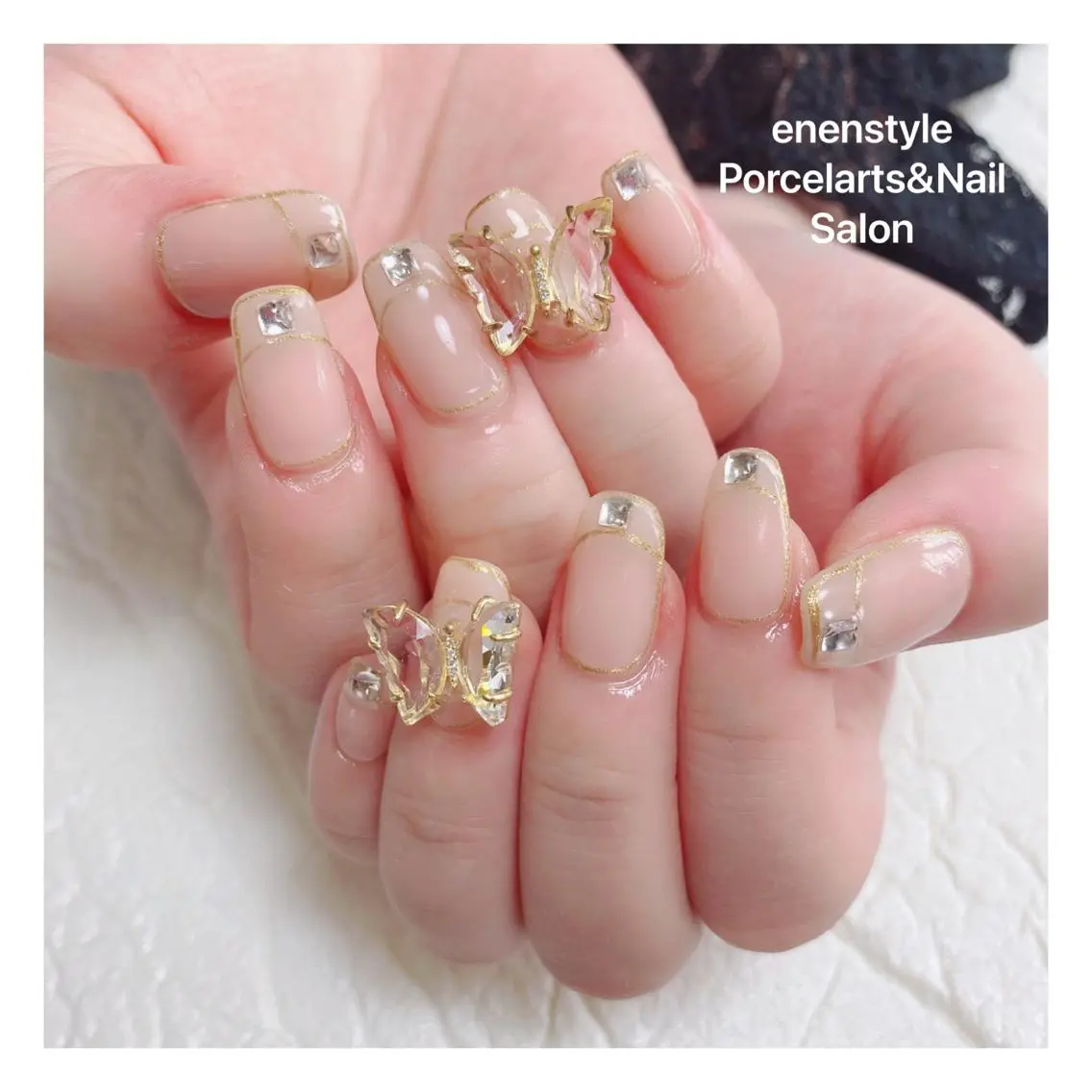 ミディアム ネイル ハンドネイル 🐾enen style 🐾のネイルデザイン