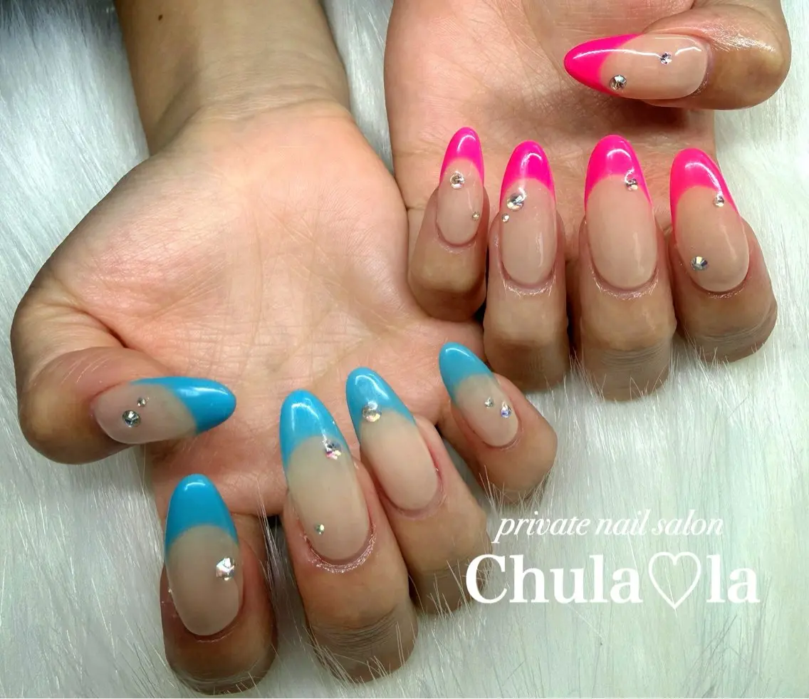ネイル フレンチネイル ハンドネイル Chula♡la 豊見城市高安のネイルデザイン