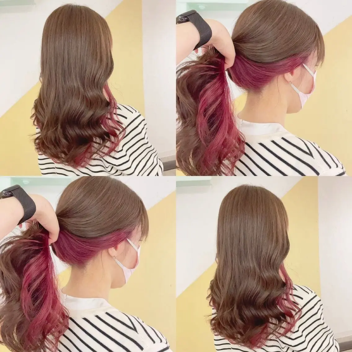カラー ヘアカラー トリートメント 渋谷:インナーカラー ／🍒エリカ🍒のヘアスタイル