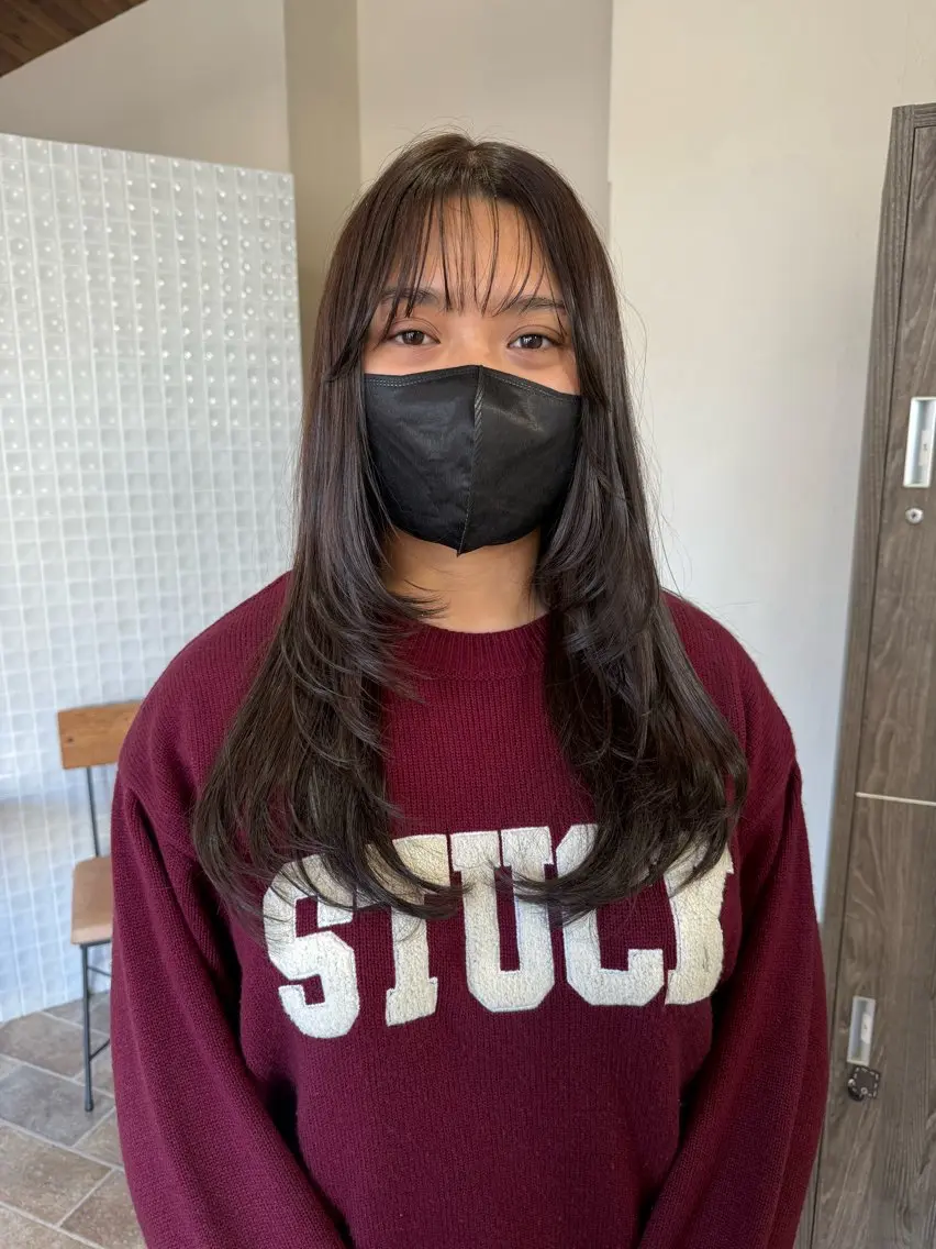 ロング レイヤーカット 中村 友香のヘアスタイル
