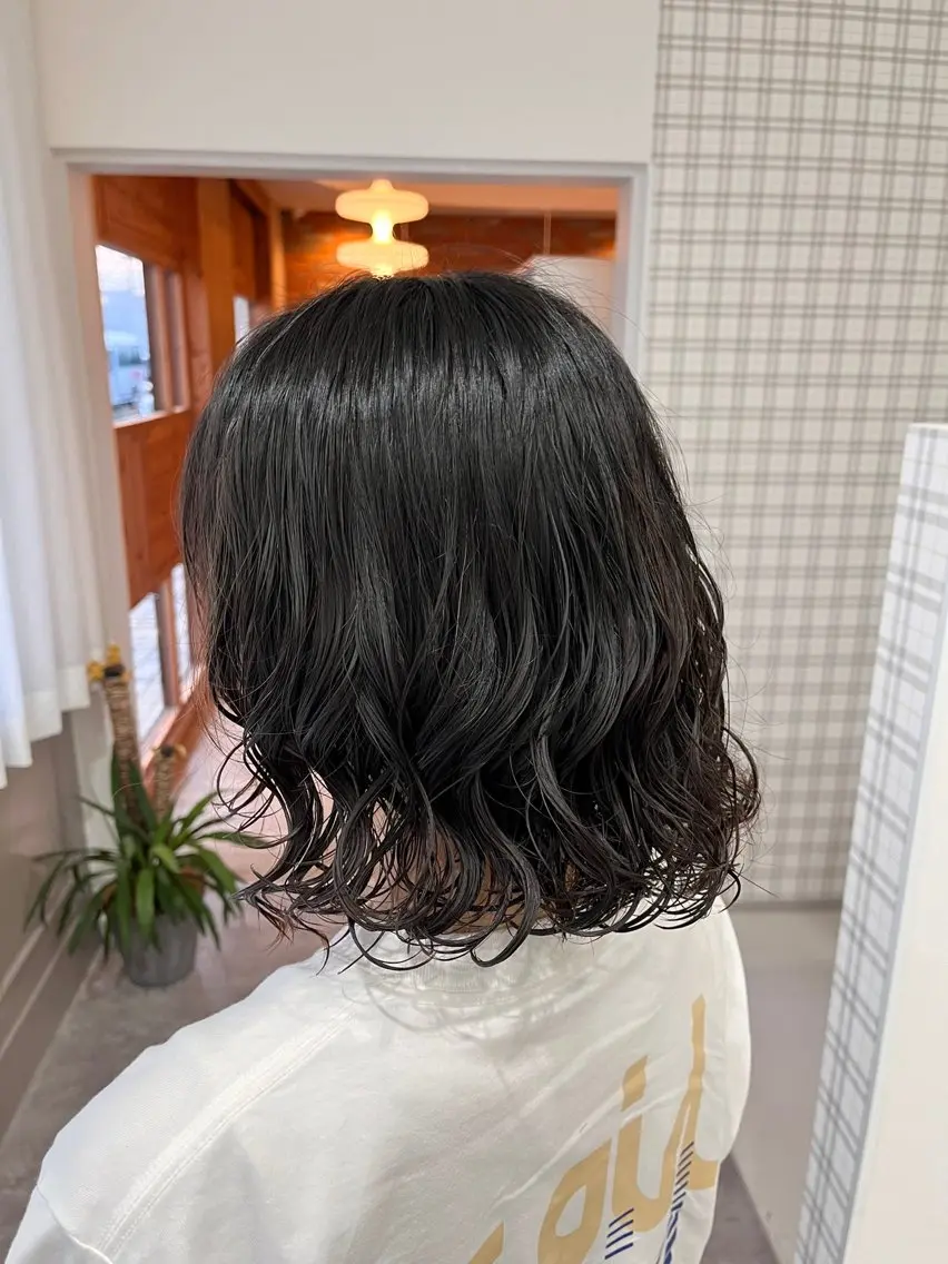 《レディース》🌸リピーター様🌸似合わせカット+パーマの写真