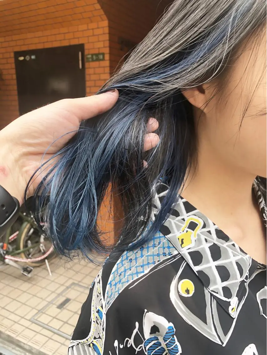 【圧倒的人気】💛(ブリーチ込み)イヤリングカラー1STEPトリートメントの写真
