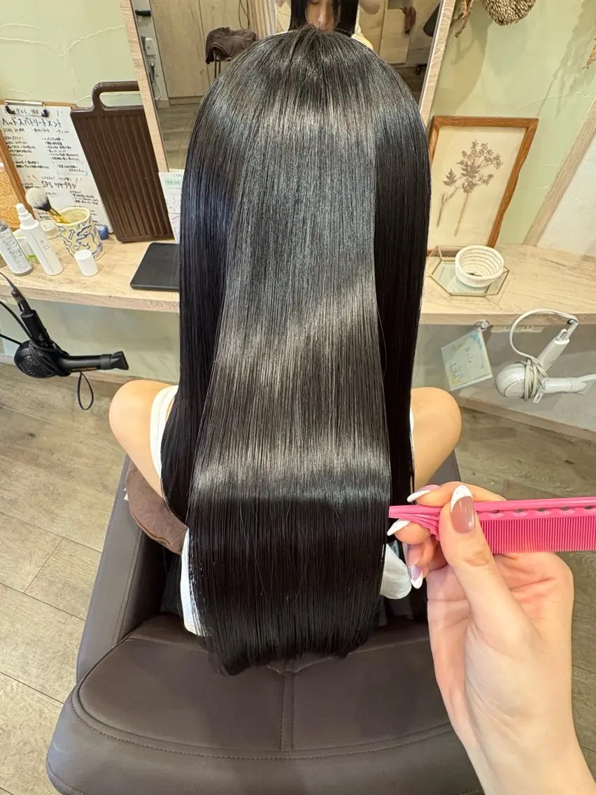 ロング カラー 髪質改善 🤍ちなつ /髪質改善ヘアエステのヘアスタイル