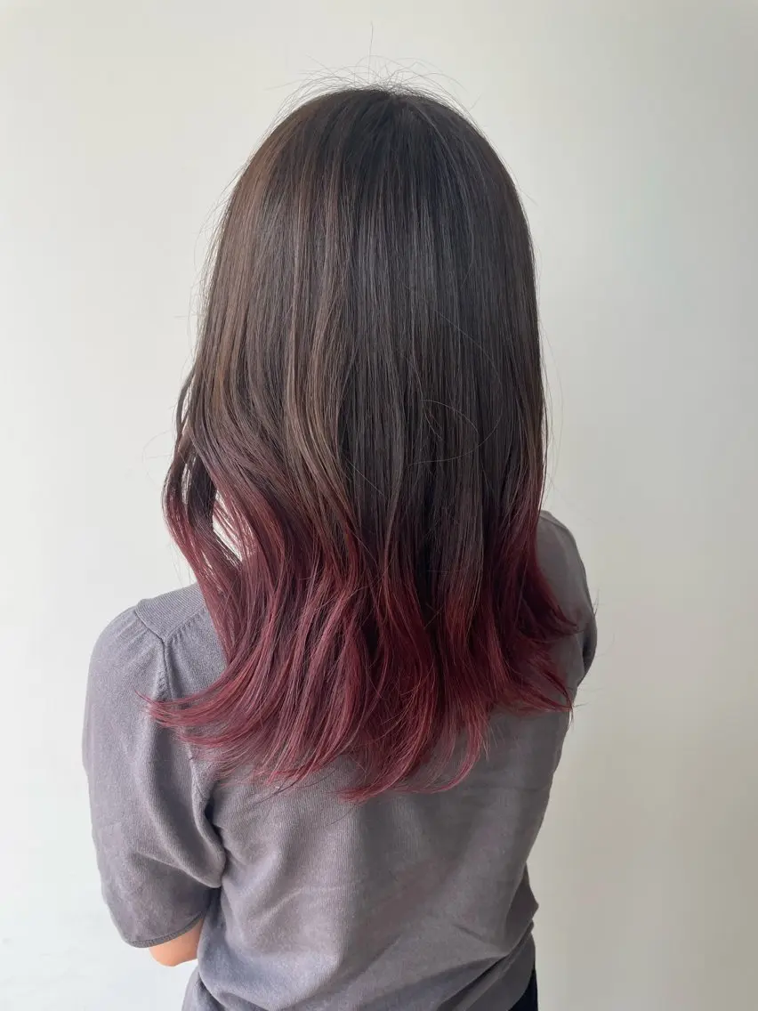 セミロング カット ヘアカラー トリートメント 岸 麻衣のヘアスタイル