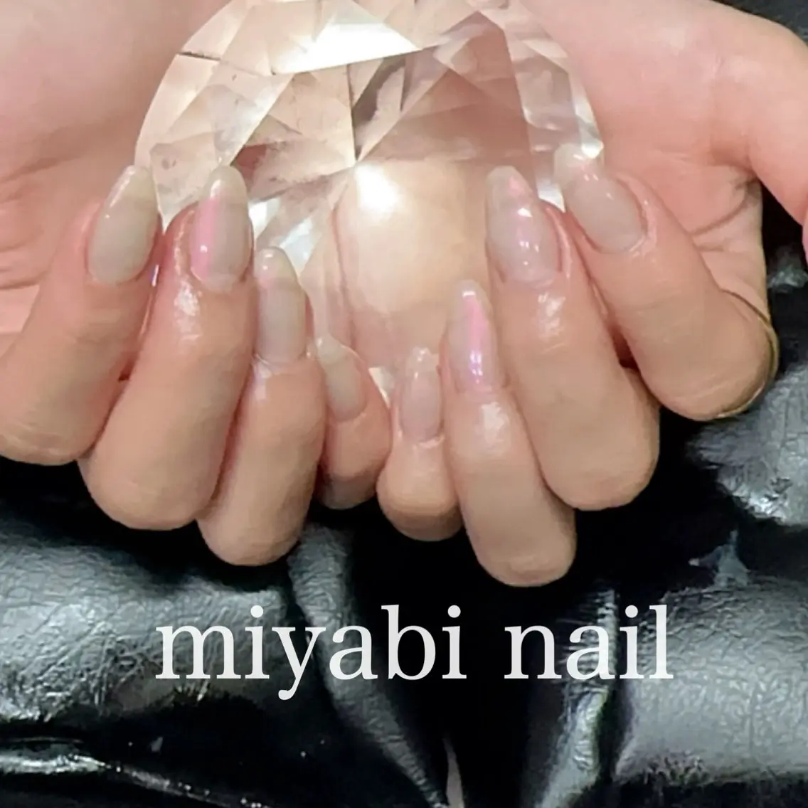 ネイル オーロラネイル ミラーネイル 持ち込み オフィスネイル ハンドネイル miyabi nail 桂川駅近くのネイルデザイン