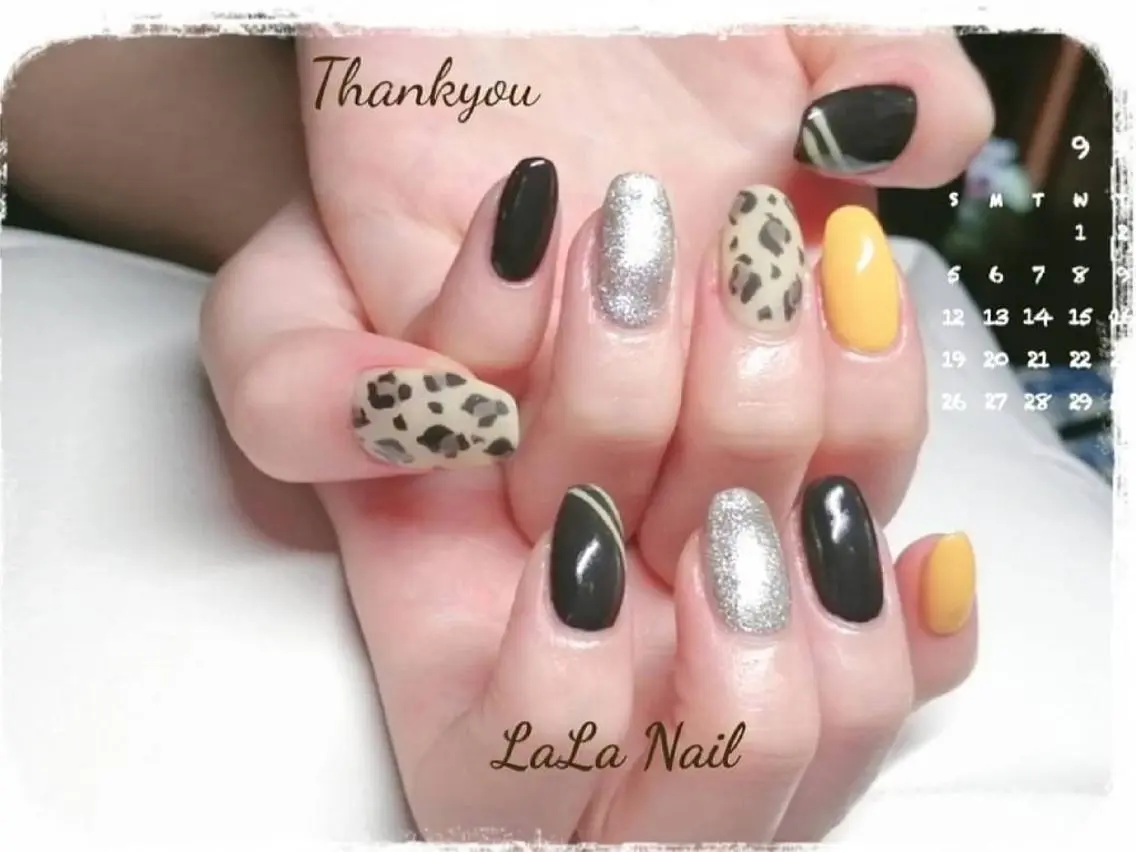 ネイル アニマル柄 マットネイル LaLa Nailのネイルデザイン
