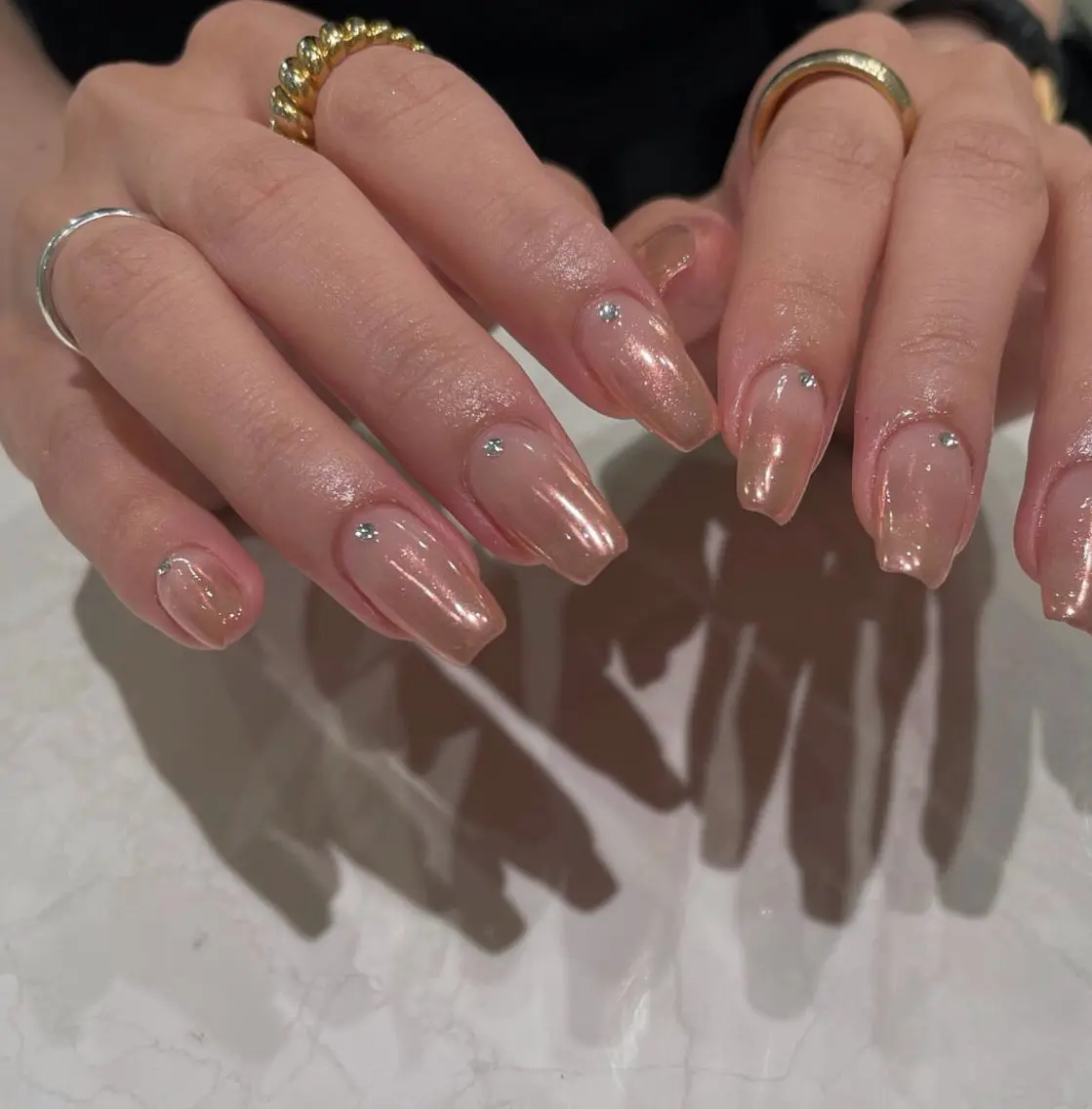 ネイル YumiNail 長さだし&ハンドケアのネイルデザイン