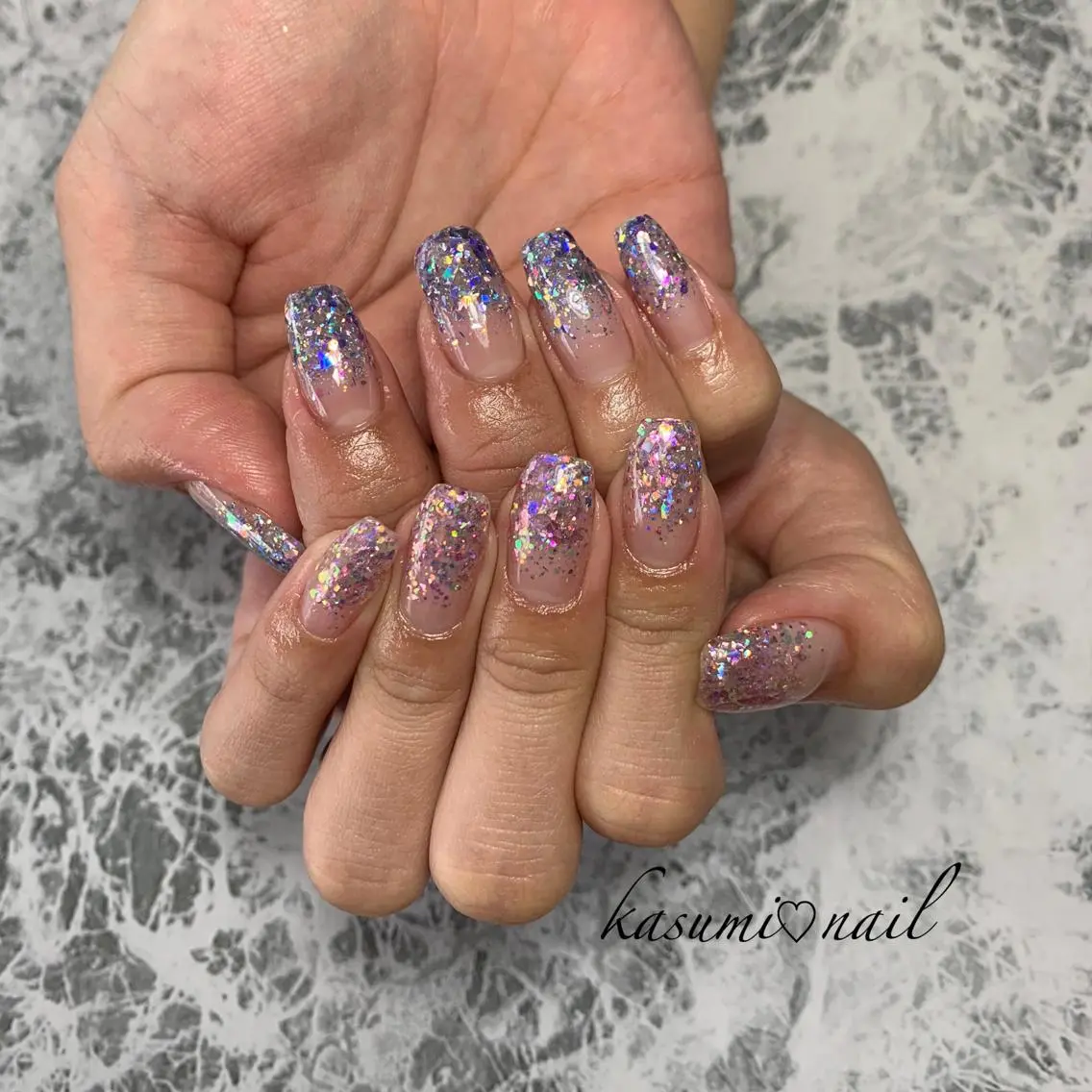 ネイル アートネイル フットネイル 大理石ネイル(マーブル) ミラーネイル ニュアンスネイル KASUMI♡ Nailのネイルデザイン