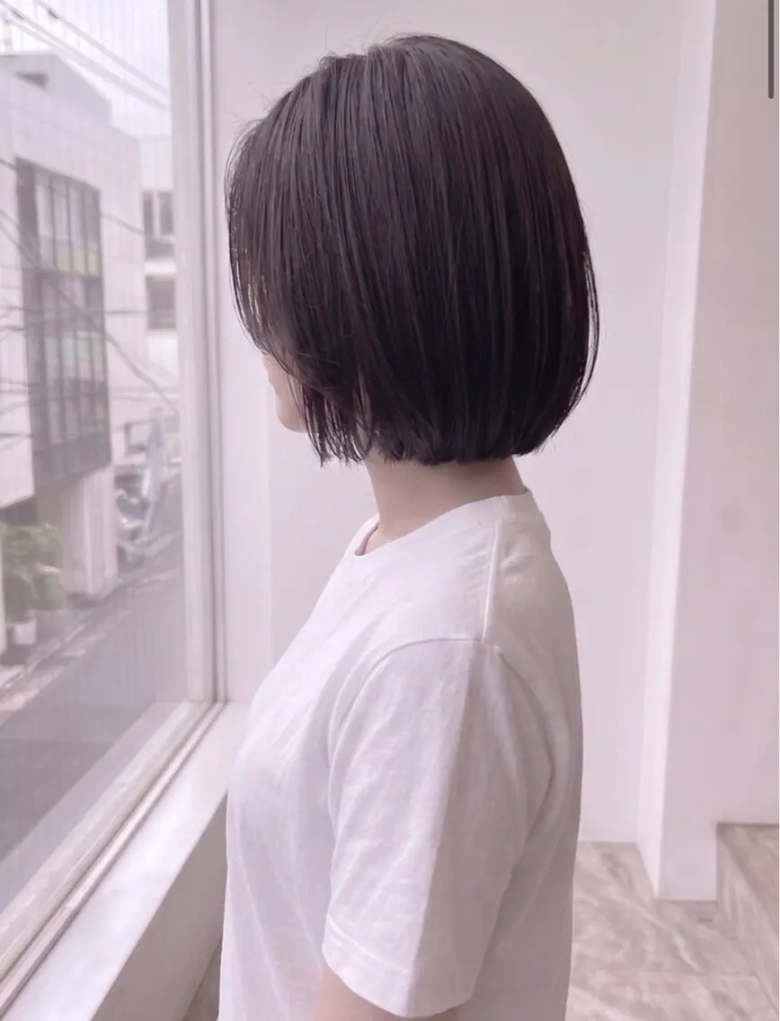 ✨モデル限定✨ レディースボブカット+白髪染めカラー+1STEPトリートメント🌿🤍の写真