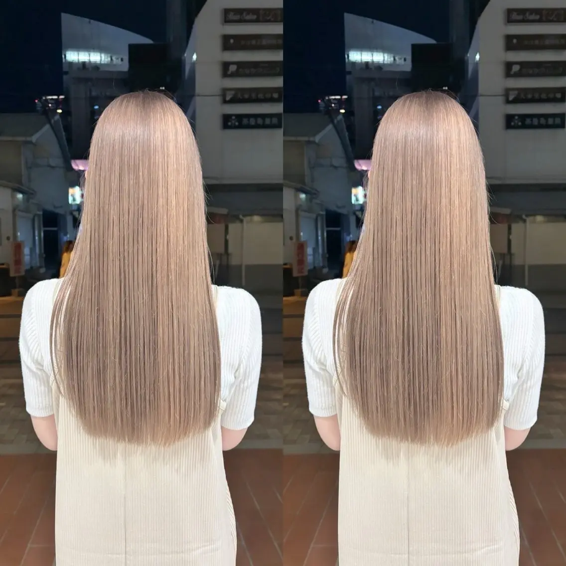 ミディアム 髪質改善 縮毛矯正 トリートメント 酸性ストレート ヘアカラー トリートメント カラーと髪質改善 のミライのヘアスタイル