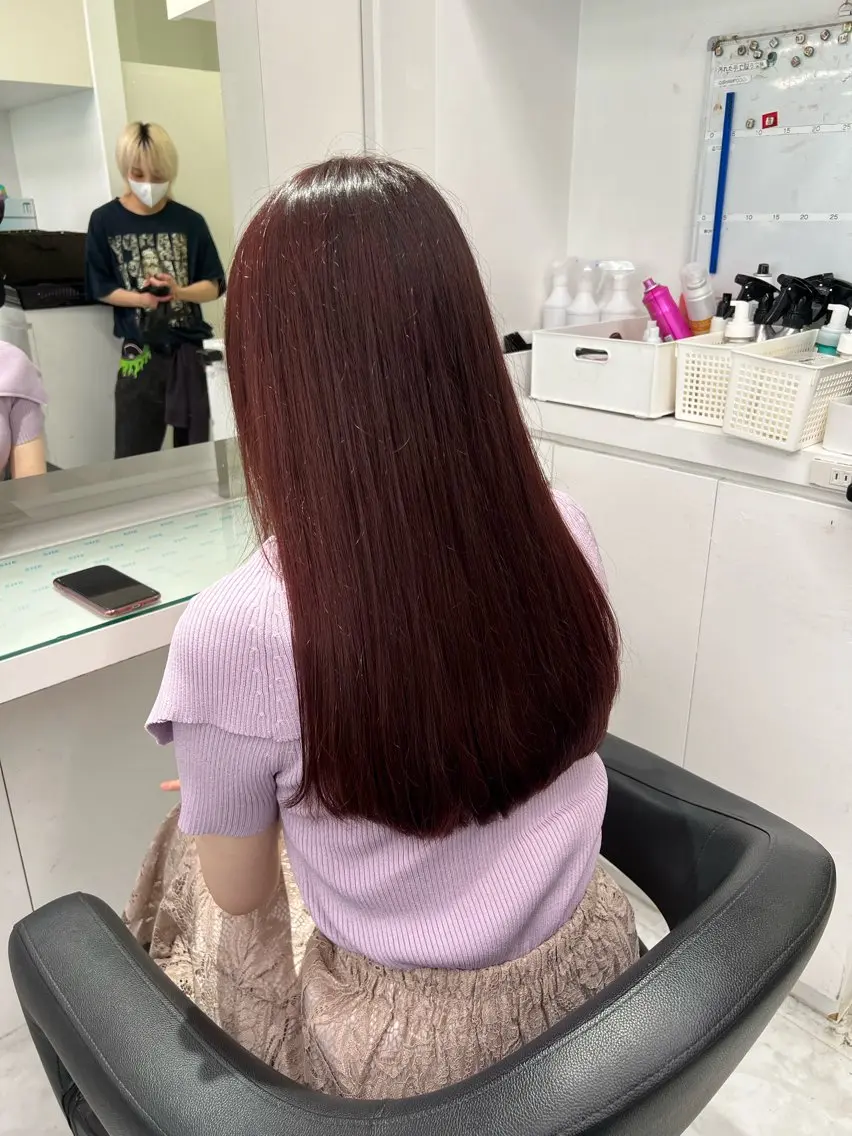 カラー ヘアカラー トリートメント ヘッドスパ ヘアセット ブリーチなし透明感 💗RYOTAのヘアスタイル