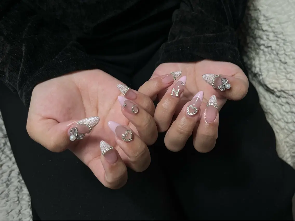 ネイル フレンチネイル ロングネイル 持ち込み nailsalon 702  小夏のネイルデザイン