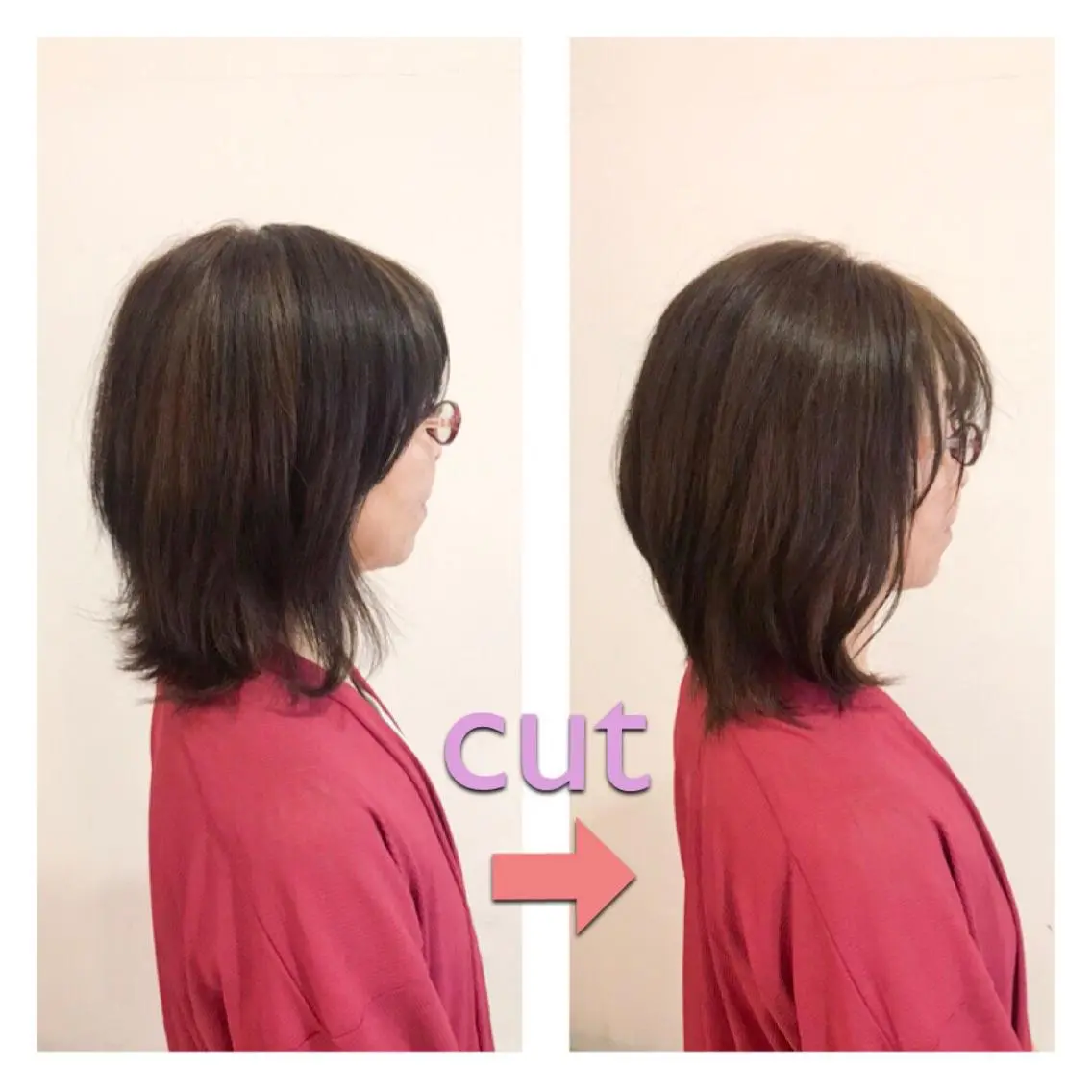 ミディアム カラー 木川 愛子のヘアスタイル
