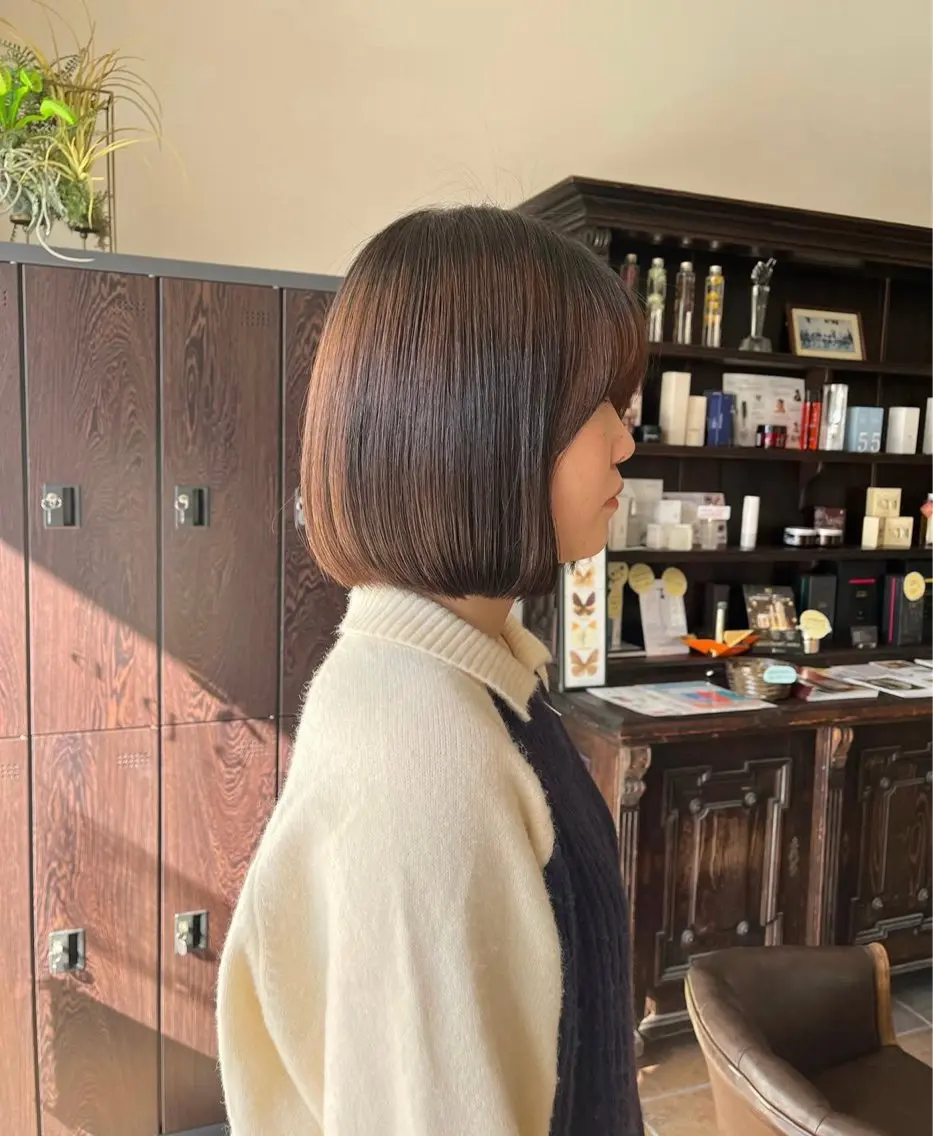 ミディアム 水ノ上 優花のヘアスタイル