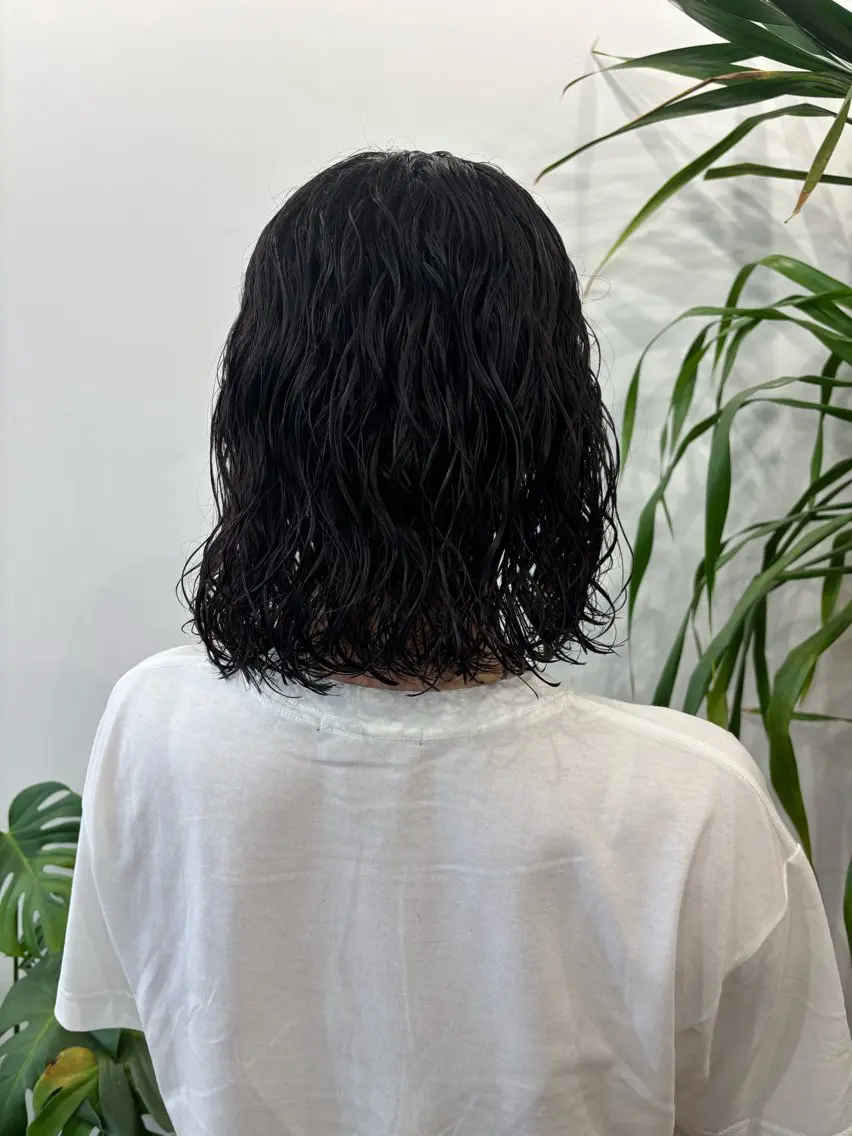 ミディアム パーマ 縮毛矯正 カット パーマ トリートメント ハードパーマ Rico💜のヘアスタイル