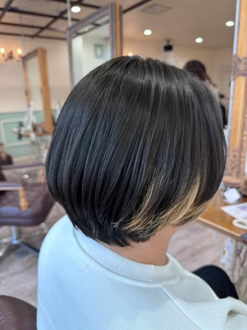 ショート カラー ショートボブ ベージュカラー インナーカラー ボブ 髪質改善 カット ヘアカラー トリートメント 新越谷noble店長 松本拓也▶◀*.のヘアスタイル