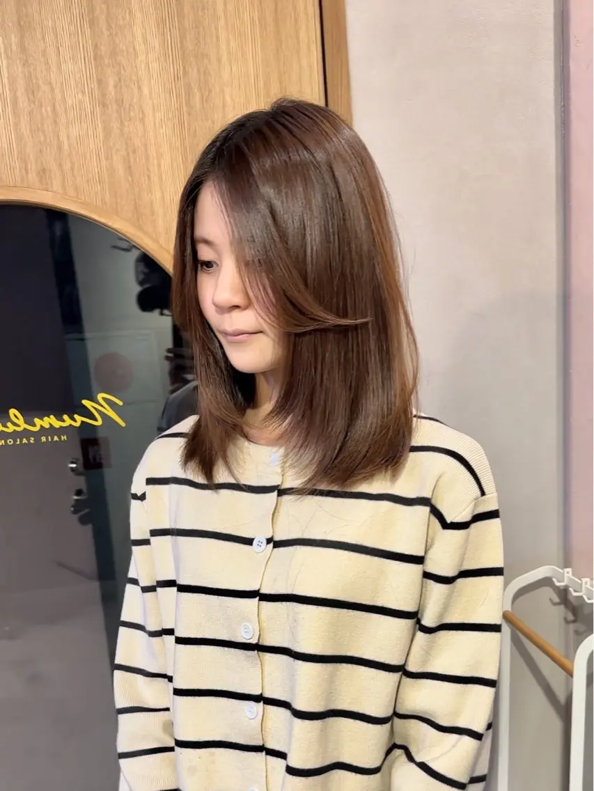 セミロング はまだ かんたのヘアスタイル