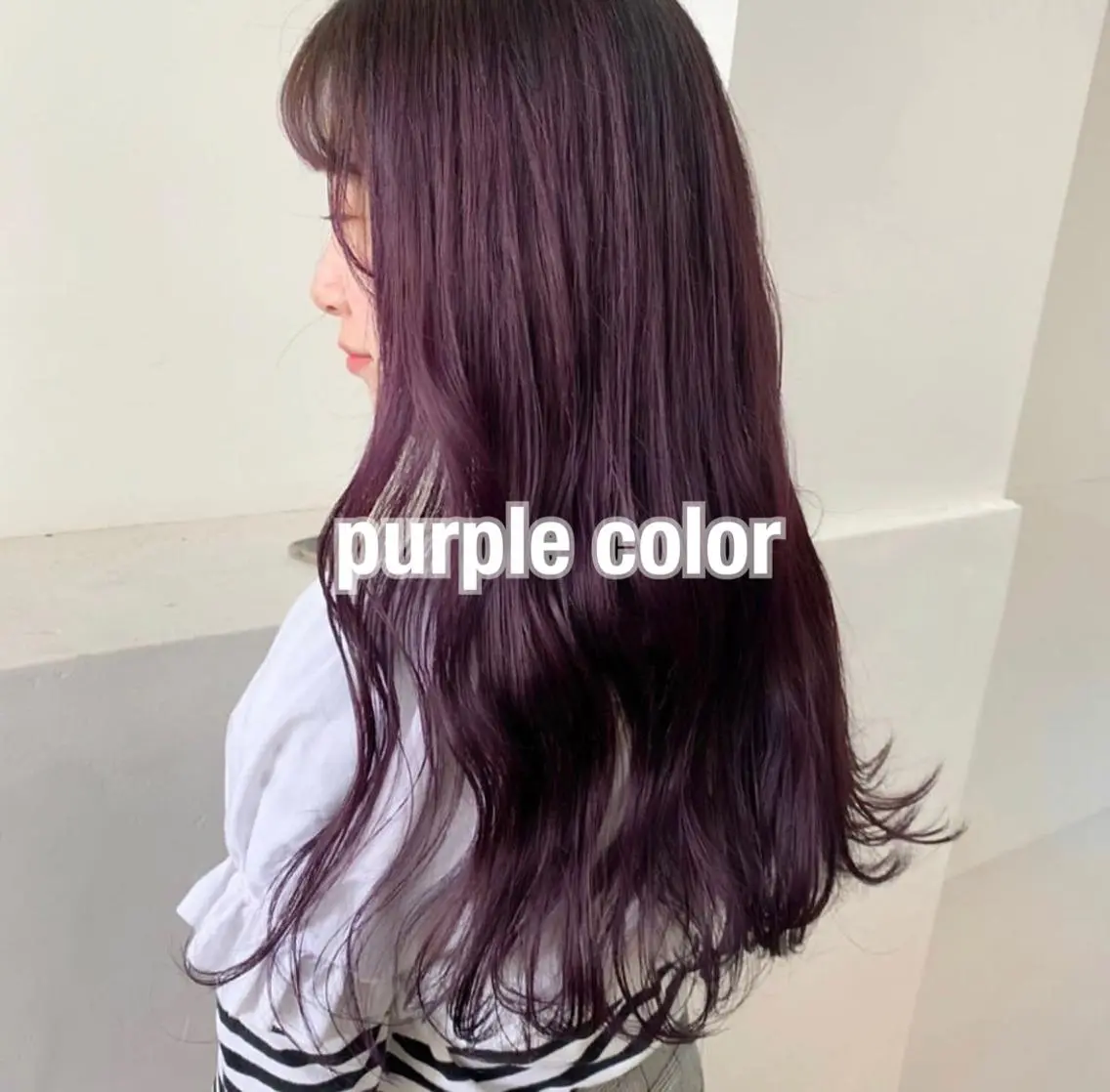 ロング カラー ブリーチ ハイトーンカラー パープルカラー Kureha/ネイル トレンドヘアのマツエク・マツパデザイン