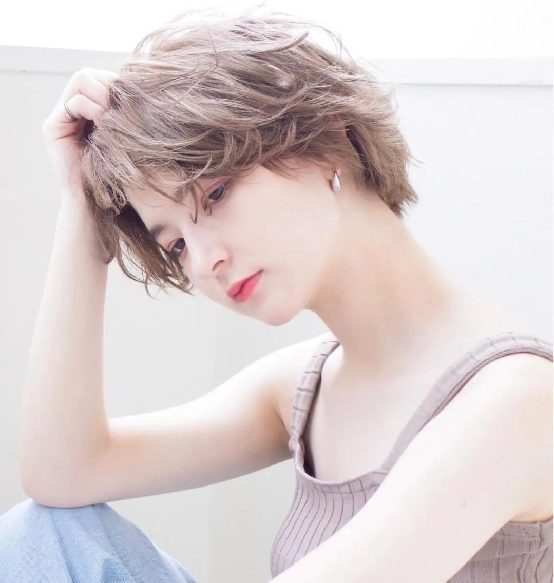 ショート カット ヘアカラー トリートメント 美髪矯正・レイヤー 倉友哉のヘアスタイル