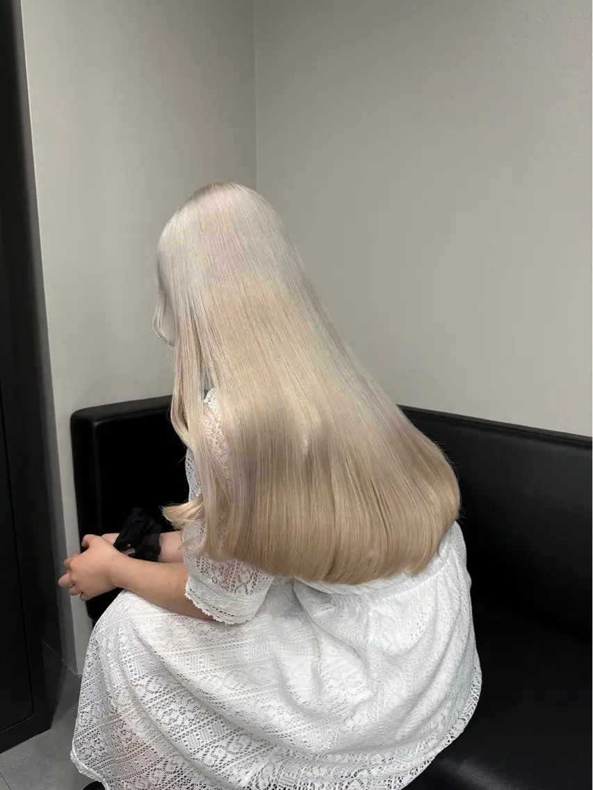 ロング ヘアカラー トリートメント ヘッドスパ ヘアセット ケアブリーチ/まつパ マツエク/sEnAのヘアスタイル