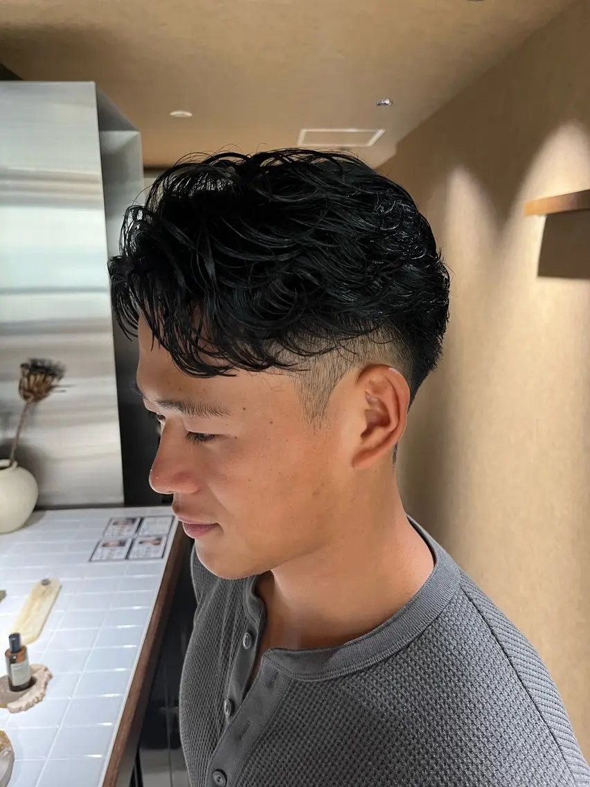 パーマ メンズ フェザーパーマ メンズパーマ ren /waltのヘアスタイル