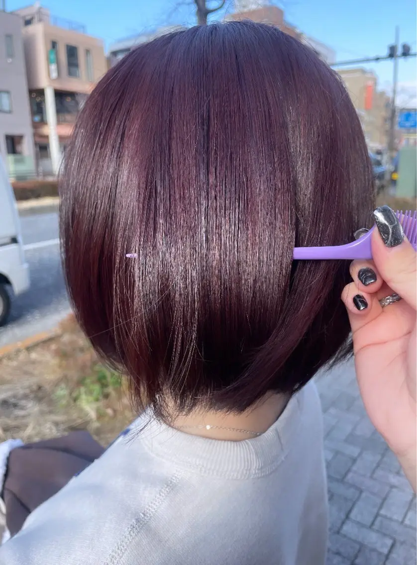 ショート カラー ヘアカラー トリートメント 💞暖色カラー 💞risaのヘアスタイル