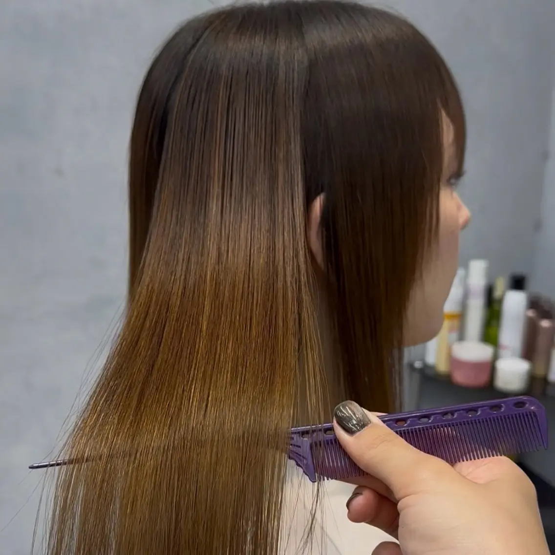 ロング 縮毛矯正 縮毛矯正 ✂︎ mina✂︎のヘアスタイル